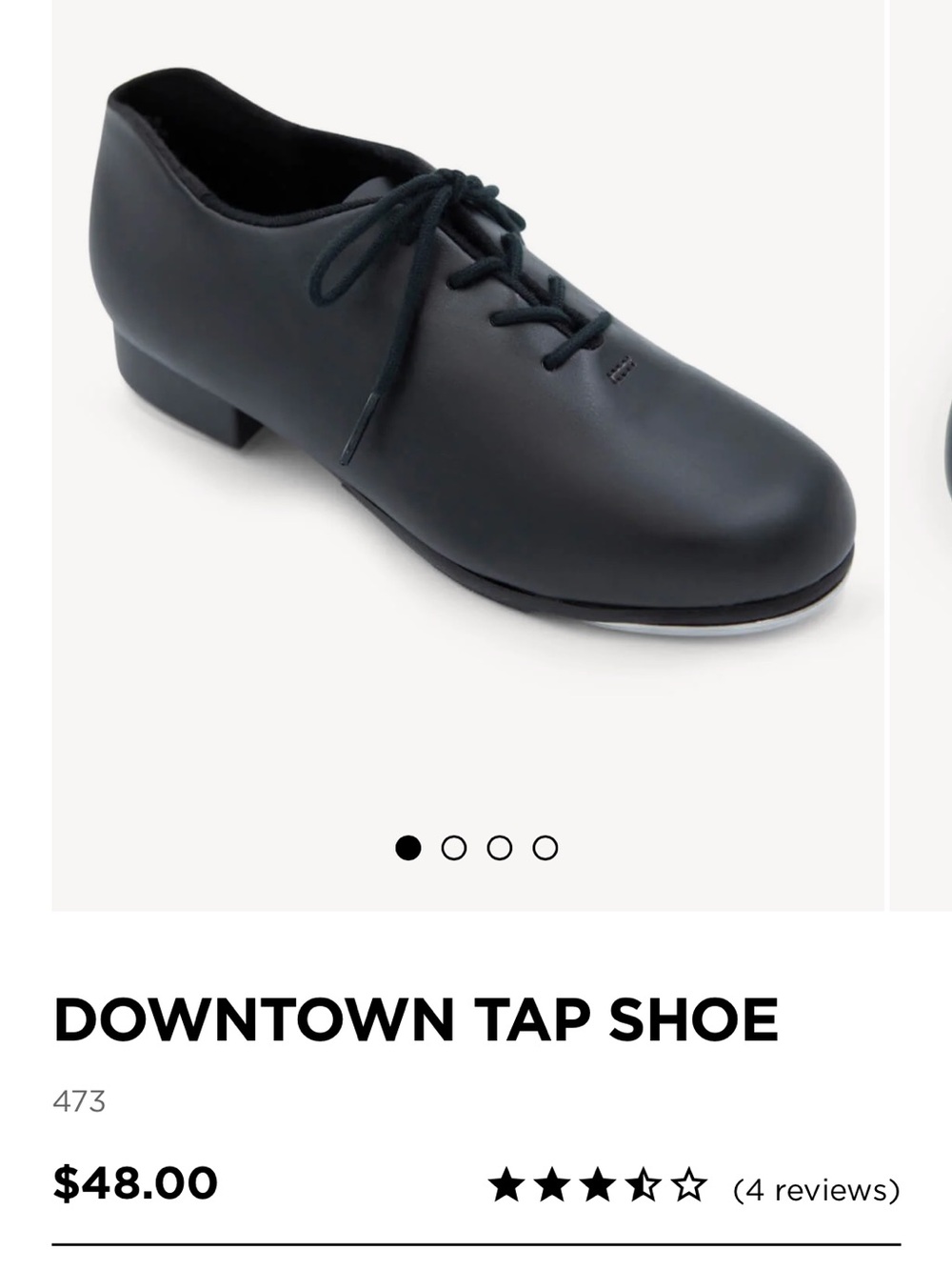 Capezio Black Downtown Lace-Up Tap Shoe